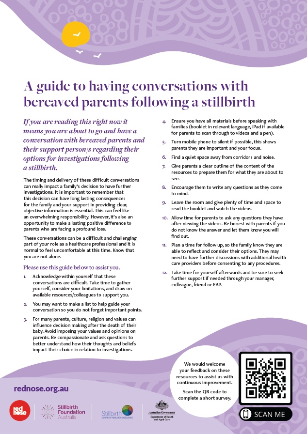 Guide to Having Conversations Following Stillbirth