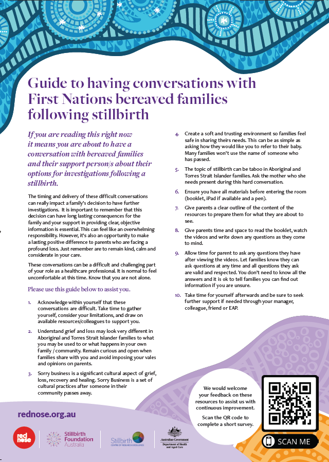 First Nations Guide to Having Conversations Following Stillbirth