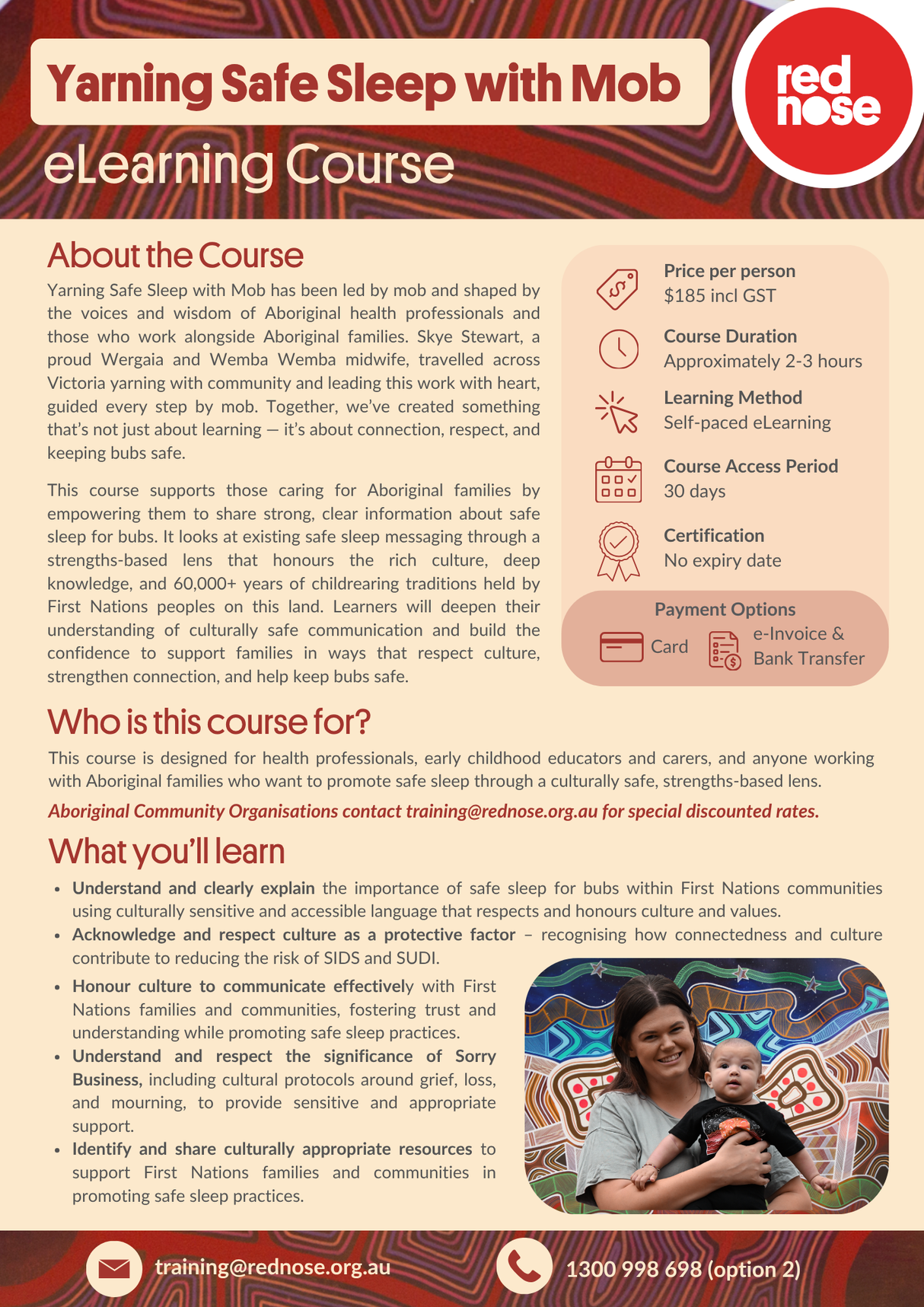 Yarning Safe Sleep with Mob eLearning (Enrolment Token)